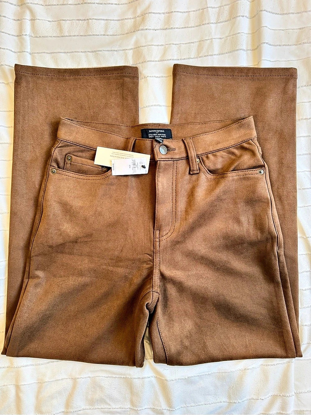 Banana Republic Straight High-Rise Trouser Brown Straight-Leg Trousers Size 4